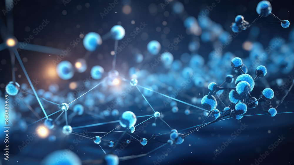 Obraz premium Futuristic Network Connections on Digital Abstract Background