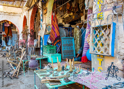 Rissani, Morocco, Sahara Desert. Born from trading post that dates back to the 8th century, Rissani is where caravans began and desert inhabitants learnt grow dates, the authentic souk