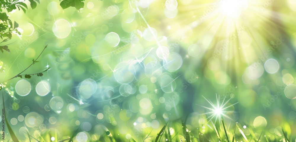 Sunlight Streaming Through Lush Green Foliage Sunlight Streaming Through Lush Green Foliage