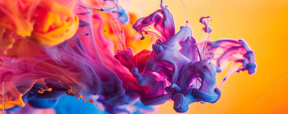 Abstract background with vibrant, liquid ink swirls in bold hues. Abstract background with vibrant, liquid ink swirls in bold hues.