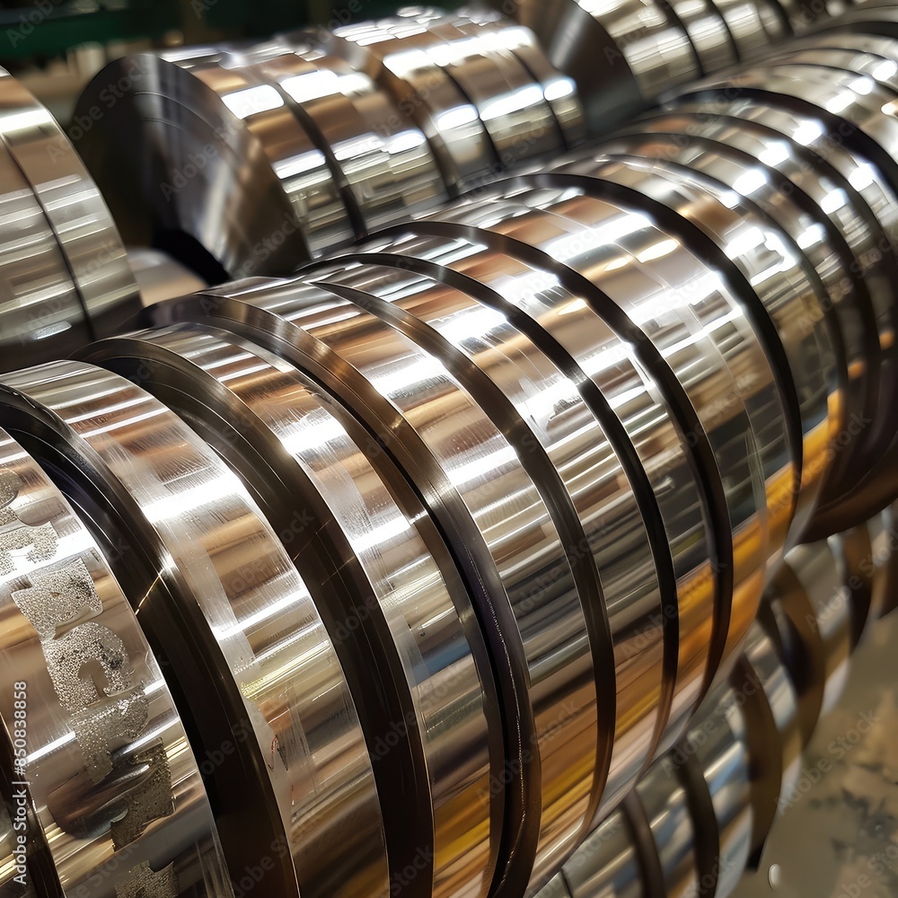 Shiny Industrial Metal Coils Shiny Industrial Metal Coils