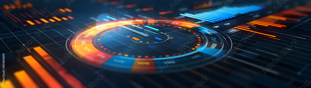 Illustrative ERP dashboard and report icon with space for text and graphics   Ideal for showcasing performance metrics, business analysis, and data insights.