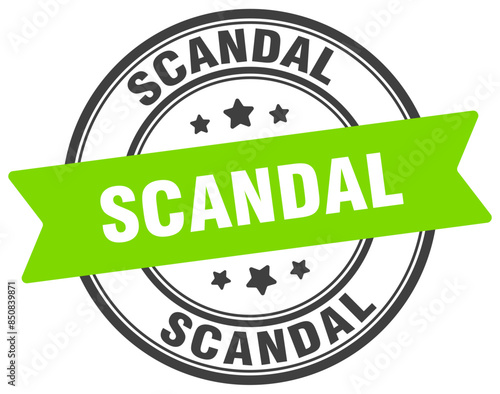 scandal stamp. scandal label on transparent background. round sign