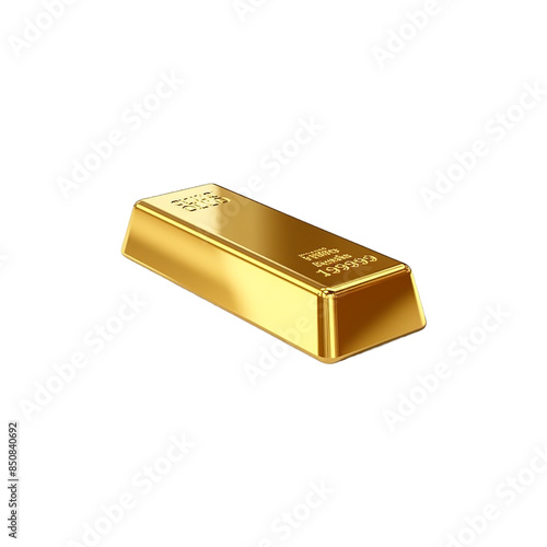 Gold bar realistic PNG