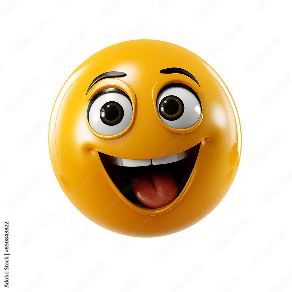 Fototapeta premium Smiley face emoji PNG
