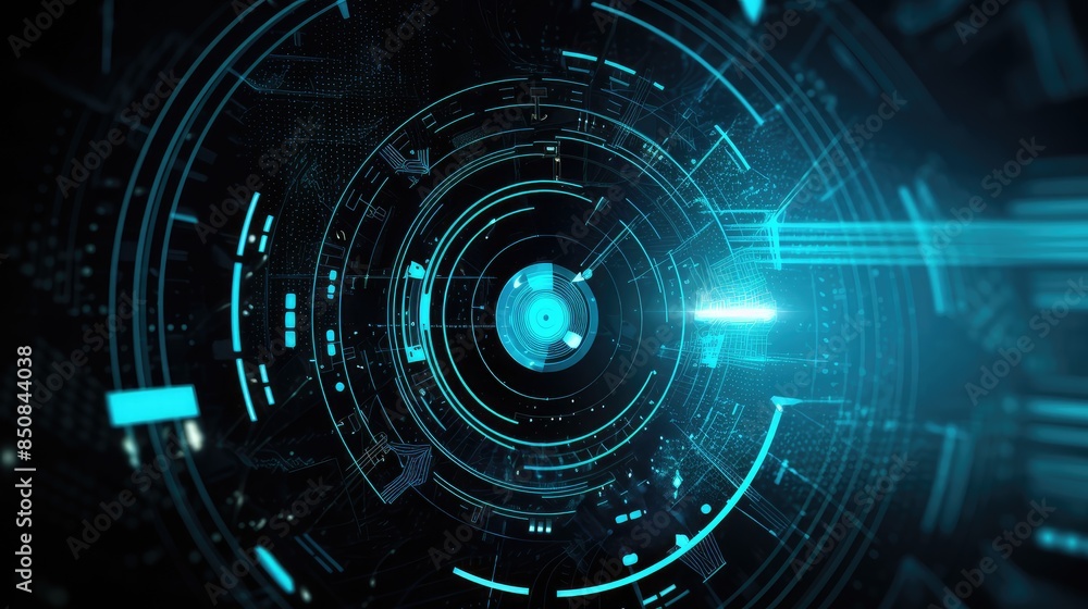 Futuristic Digital Interface with Light Effects Futuristic Digital Interface with Light Effects