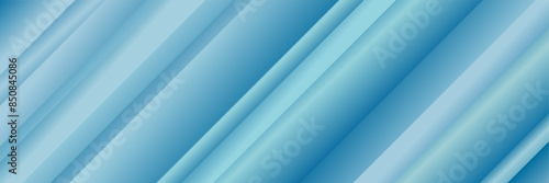 Banner Background with smooth and shiny blue lines  abstract geometric background