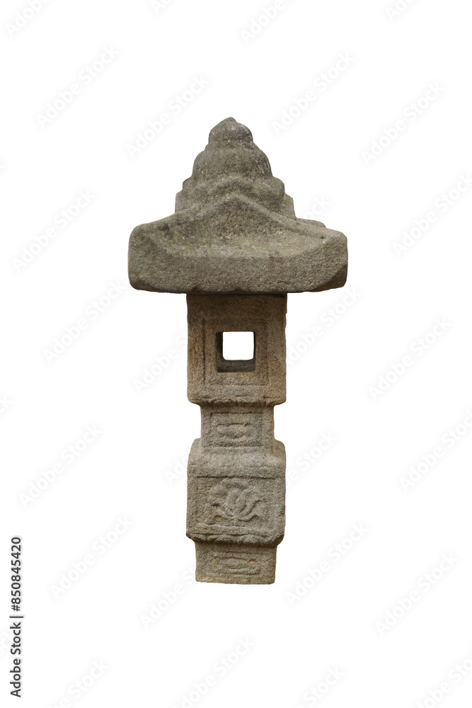 South Korea lantern stone isolated on white background. South Korea lantern stone isolated on white background.