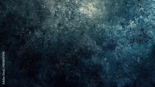 dark blue black grey gradient with shiny light and grungy texture retro abstract background © Bijac