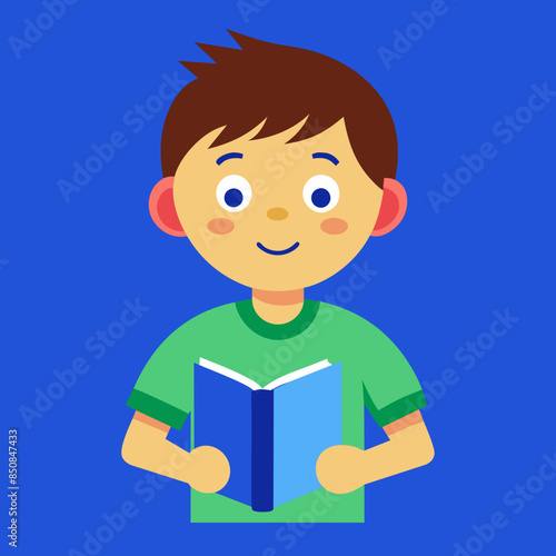 child reading book