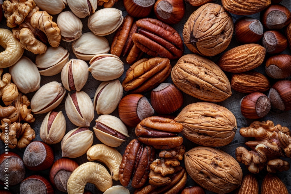 Close-Up View of Assorted Mixed Nuts Close-Up View of Assorted Mixed Nuts
