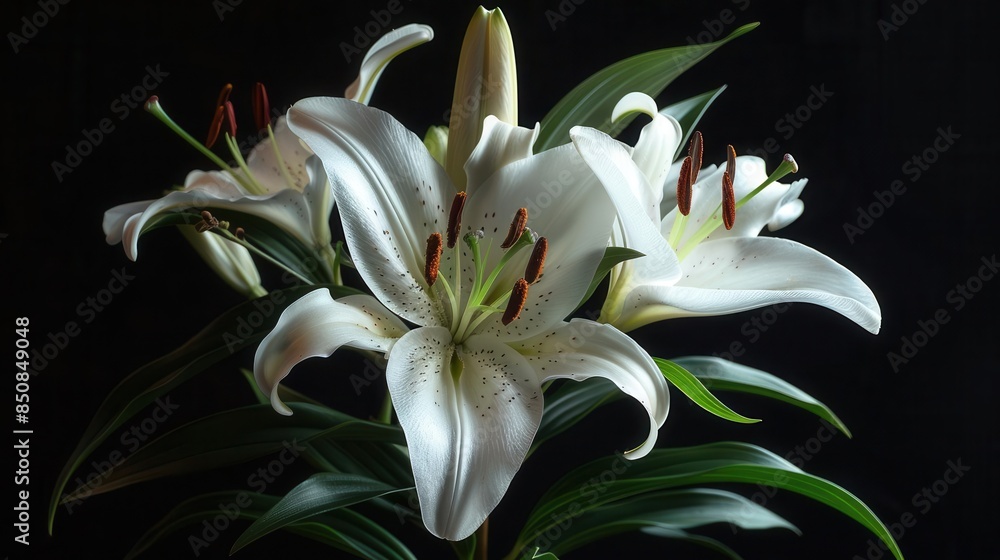 delicate lily flower closeup ikebana floral art delicate lily flower closeup ikebana floral art
