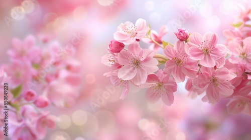 Wallpaper Mural delicate pink cherry blossom flowers against soft blurred background spring Torontodigital.ca