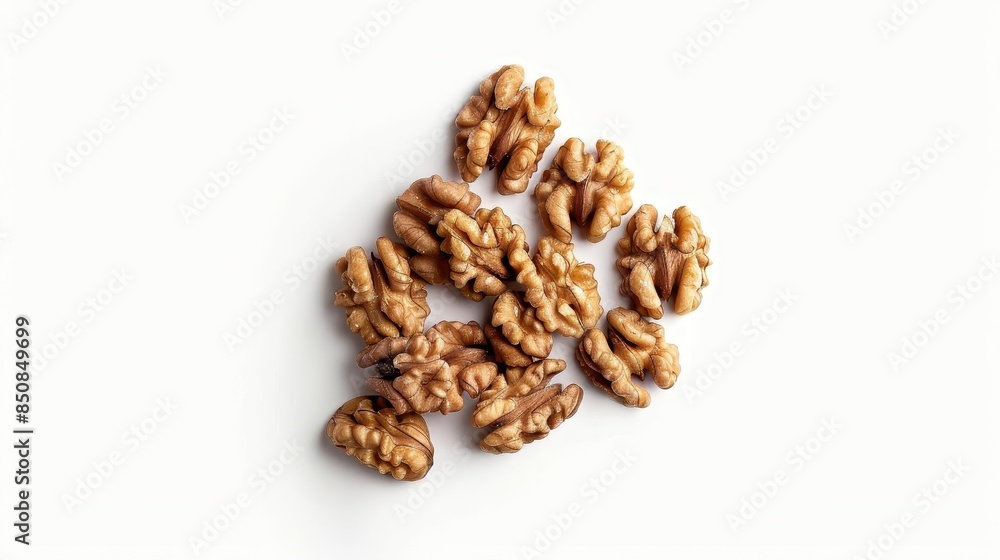 delicious walnuts isolated on white background top view food photo delicious walnuts isolated on white background top view food photo