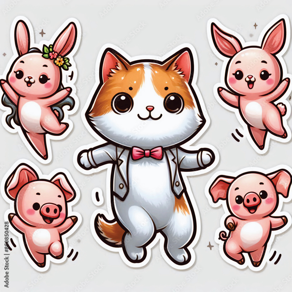 set of funny animals set of funny animals