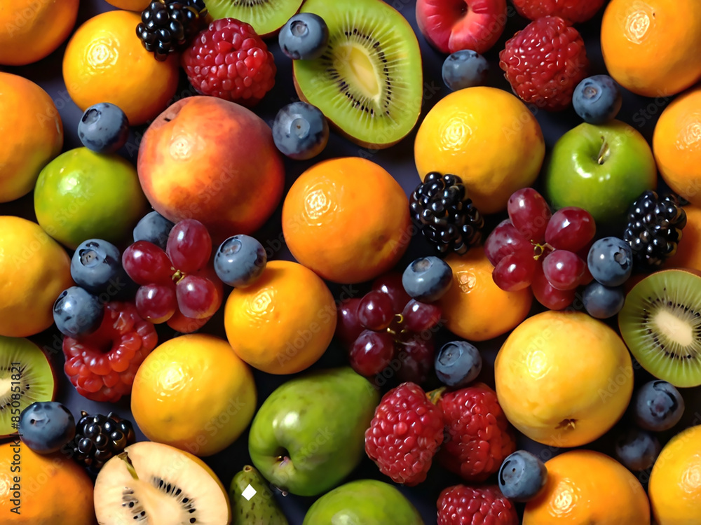 summer fruit and berry background summer fruit and berry background