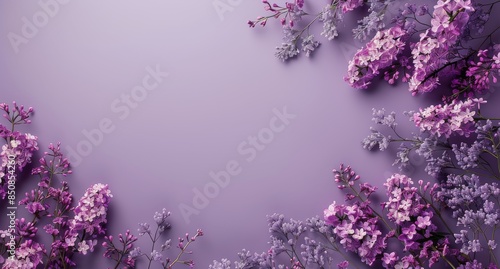 Purple Flowers on a Purple Background