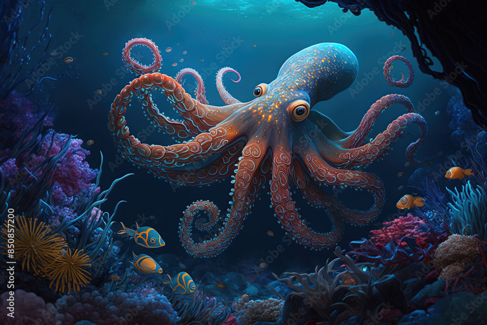 Obraz premium octopus in the ocean