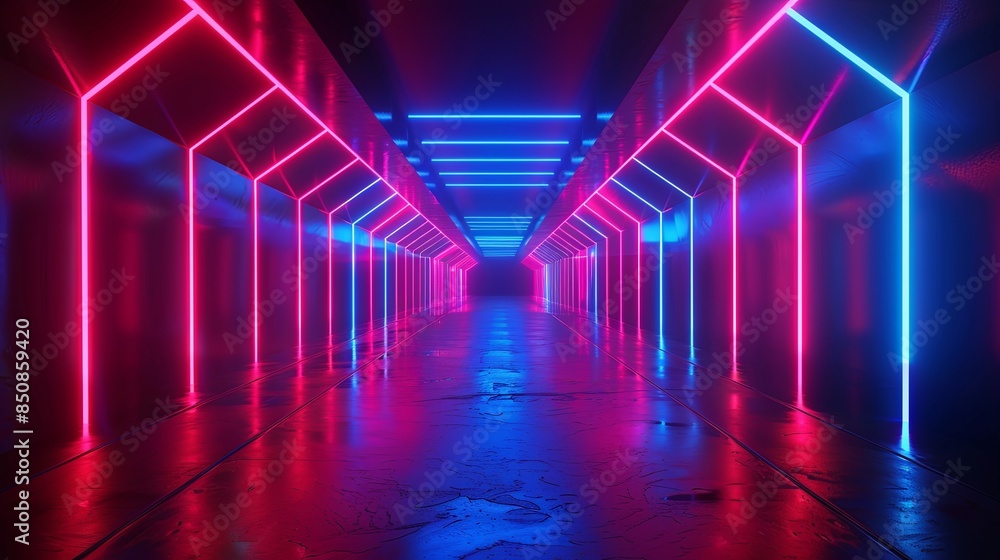 Red Blue Tunnel Abstract Background Red Blue Tunnel Abstract Background