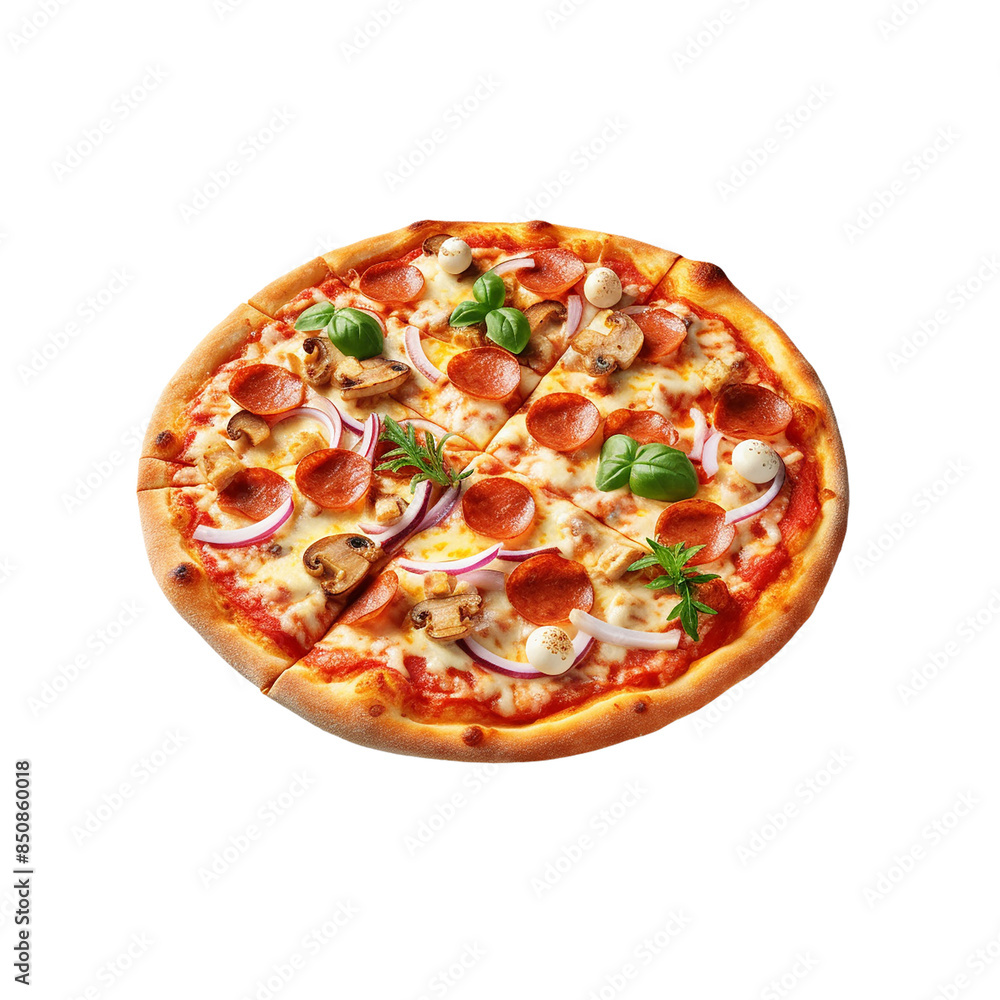 Pizza on a transparent background