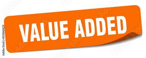 value added sticker. value added label