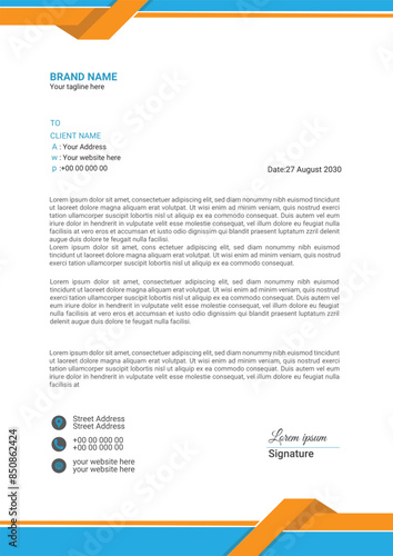 Modern business letterhead template