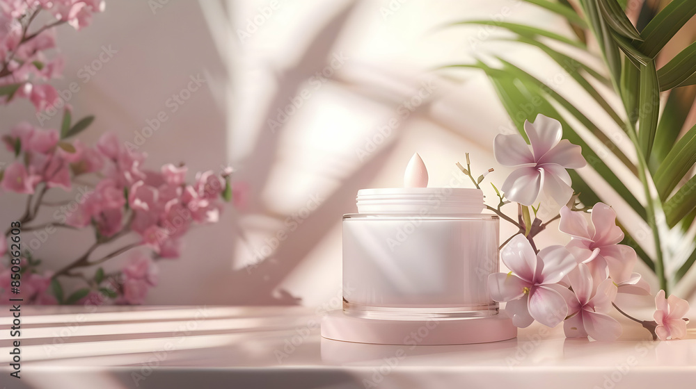 cosmetics mockup with beauty cream cosmetics mockup with beauty cream