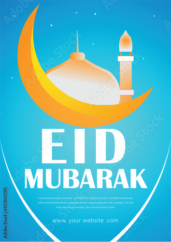 Creative Eid Mubarak Poster template