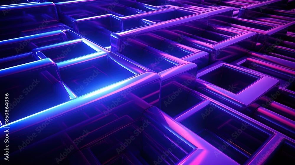 3d rendering of purple and blue abstract geometric background 3d rendering of purple and blue abstract geometric background
