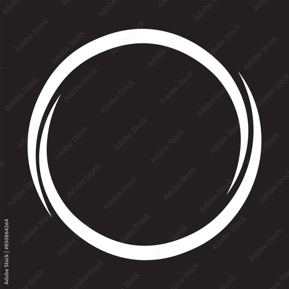 Round circular banner frames, borders, vector hand drawn, circular markers highlighting text Round circular banner frames, borders, vector hand drawn, circular markers highlighting text