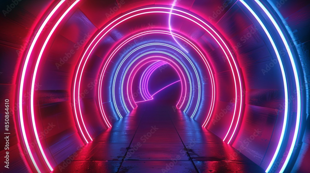 Red Blue Tunnel Abstract Background Red Blue Tunnel Abstract Background