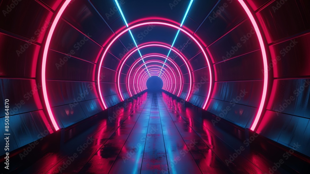 Red Blue Tunnel Abstract Background Red Blue Tunnel Abstract Background