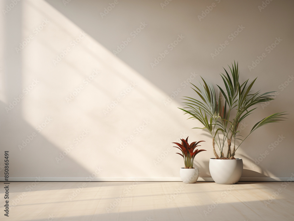 plant in front of a white wall under the sunshine plant in front of a white wall under the sunshine