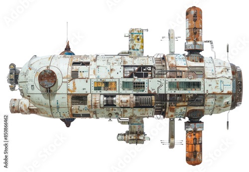 Fototapeta Naklejka Na Ścianę i Meble -  PNG A space station transportation  aircraft.