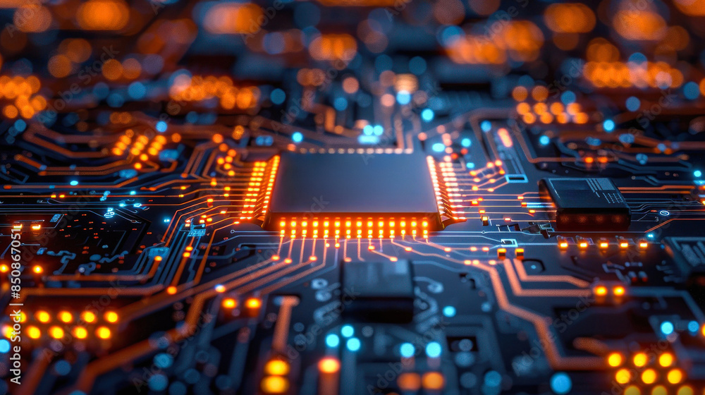 Illuminated Circuit Board with Microchip Illuminated Circuit Board with Microchip