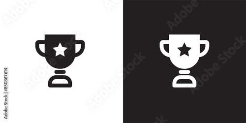 star trophy logo, winner icon, top chart symbol, logo template design