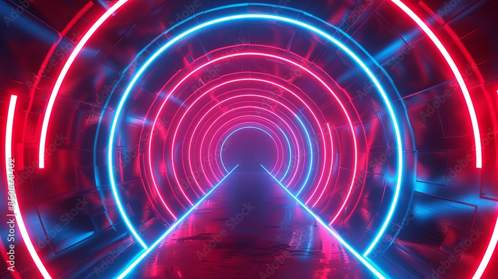 Red Blue Tunnel Abstract Background Red Blue Tunnel Abstract Background