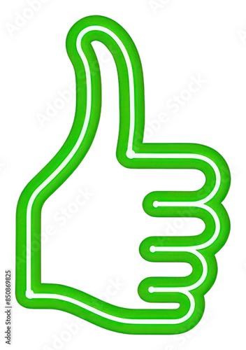 Wallpaper Mural PNG Thumbs up icon neon light line. Torontodigital.ca