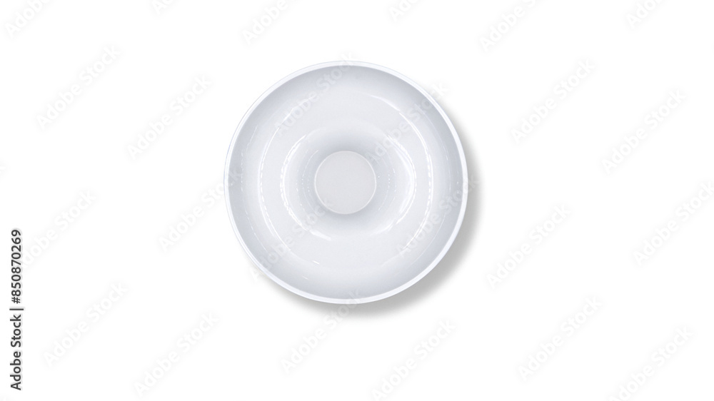White Porcelain Microwave Even Heating Bowl On White Background White Porcelain Microwave Even Heating Bowl On White Background