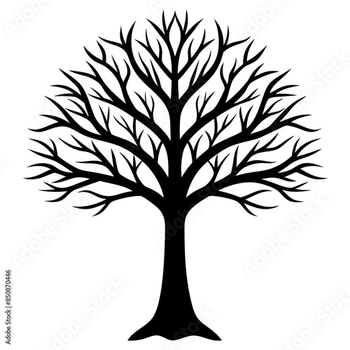 Simple Pine Tree sihuette vector atr illustration.