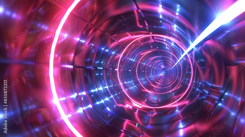 Red Blue Tunnel Abstract Background Red Blue Tunnel Abstract Background