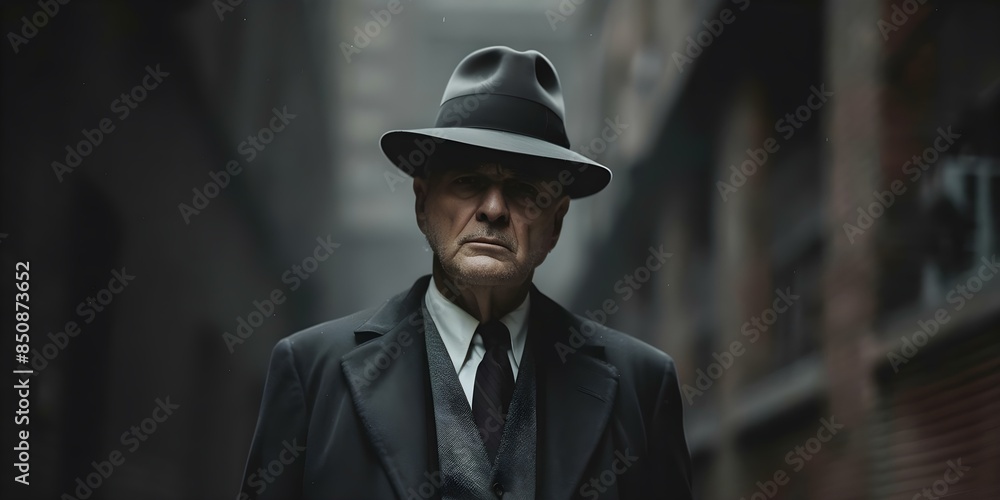 The Evolution of Organized Crime in New York City Through Vito Corleone's Eyes. Concept Mafia History, Vito Corleone, New York City Crime, Organized Crime Evolution, The Godfather The Evolution of Organized Crime in New York City Through Vito Corleone's Eyes. Concept Mafia History, Vito Corleone, New York City Crime, Organized Crime Evolution, The Godfather