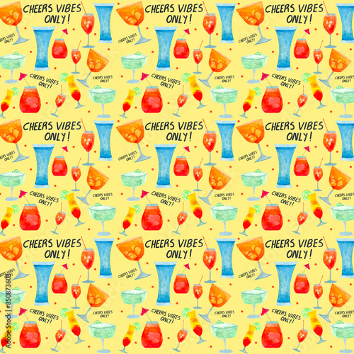 Seamless Cocktail pattern