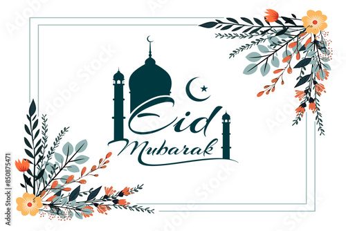 Eid mubarak floral