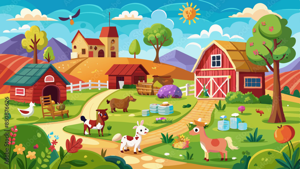 a-nice-farm-with-different-animals a-nice-farm-with-different-animals