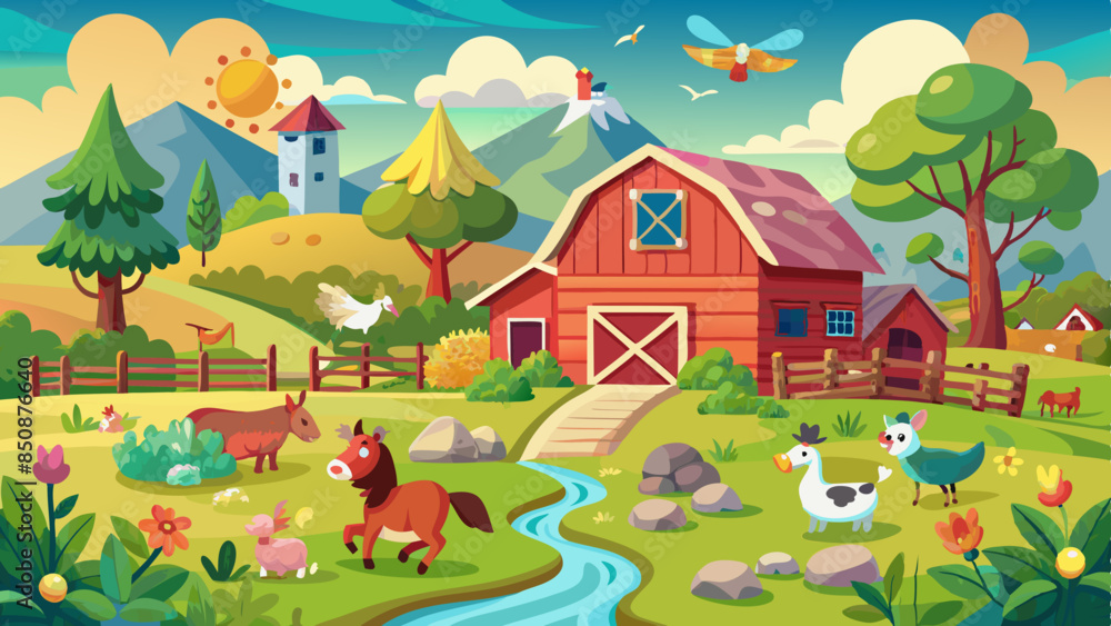 a-nice-farm-with-different-animals a-nice-farm-with-different-animals