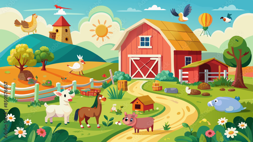 a-nice-farm-with-different-animals a-nice-farm-with-different-animals
