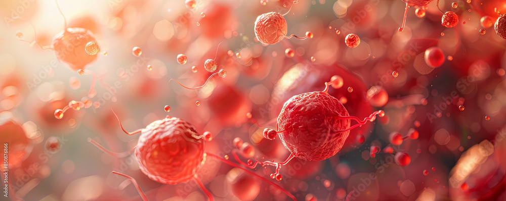 3d dynamic motion red blood cells and intricate viruses in Vivid red blood cells in motion, depicting hemoglobin transport and circulatory health. Close-up of red blood cells with dynamic motion blur. 3d dynamic motion red blood cells and intricate viruses in Vivid red blood cells in motion, depicting hemoglobin transport and circulatory health. Close-up of red blood cells with dynamic motion blur.