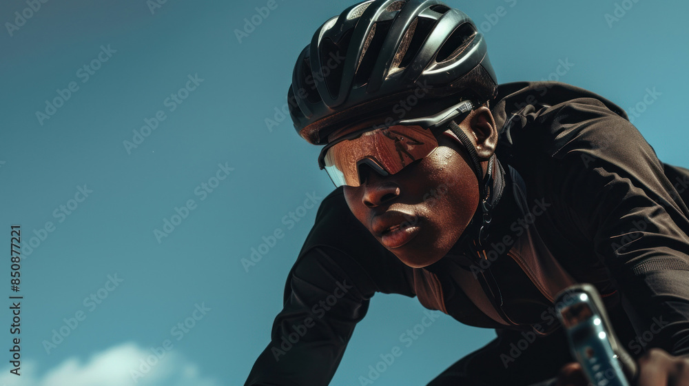 Cyclist pedaling during a sunny day Cyclist pedaling during a sunny day