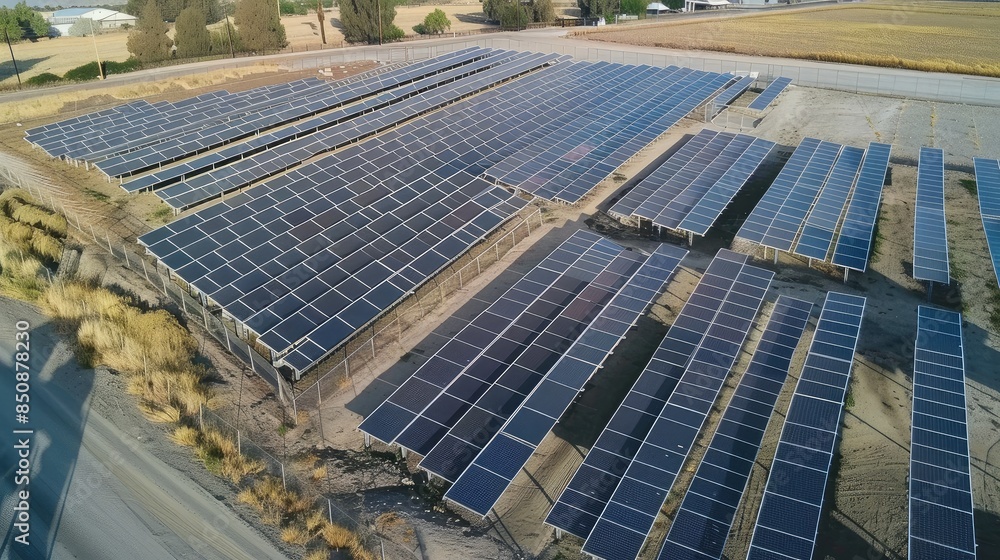 Expansive Solar Farm in Rural Setting Expansive Solar Farm in Rural Setting
